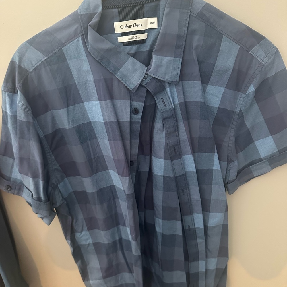 Calvin Klein Blue Casual Button Down Shirt